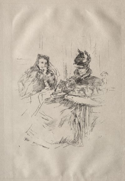Afternoon Tea, Mrs. Phillips and Mrs. Charles Whibley by James McNeill Whistler