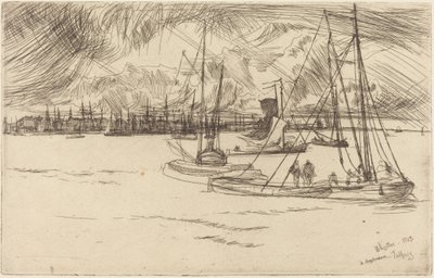 Amsterdam from the Tolhuis by James McNeill Whistler