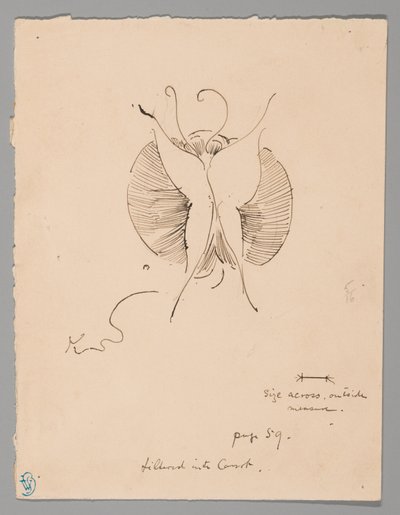 Butterfly (recto); Fragment of Butterfly (verso) by James McNeill Whistler