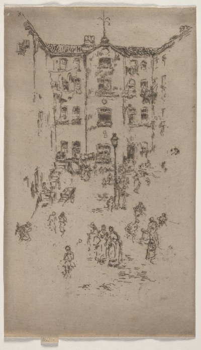 Courtyard, Brussels by James McNeill Whistler