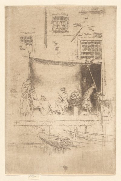 Fruit Stall, from the Second Venice Set (A Set of Twenty-six Etchings) by James Abbott McNeill Whistler