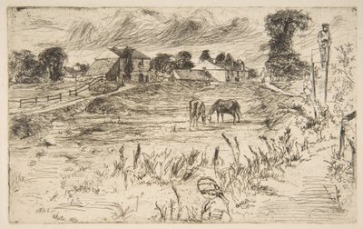 Landscape with the Horse (Landscape with Horses) by James McNeill Whistler