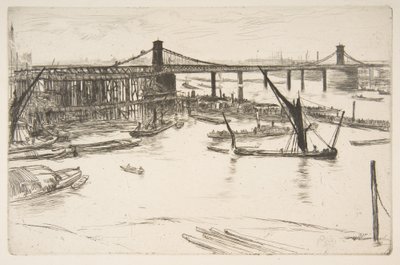 Old Hungerford Bridge by James McNeill Whistler