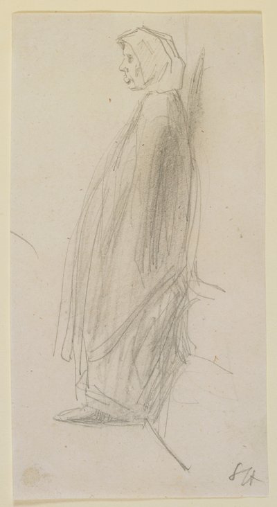 Profile Sketch of an Old Woman Standing by James Abbott McNeill Whistler