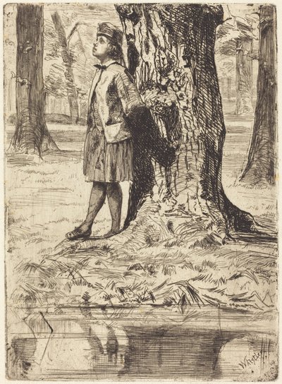 Seymour Standing under a Tree by James McNeill Whistler