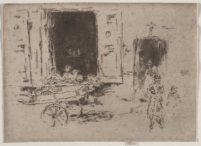 The Barrow - Marolles District, Brussels by James McNeill Whistler