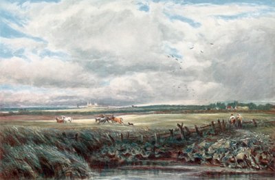Distant View of Peterborough Cathedral: The First Burial-Place of Mary Queen of Scots by James Orrock