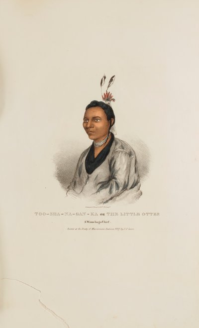 TOO-SHA-NA-GAN-KA or The Little Otter; A Winnebago Chief, from The Aboriginal Portfolio by James Otto Lewis