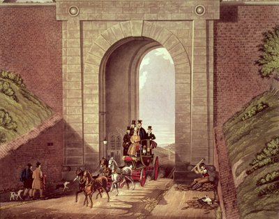 Highgate Tunnel, engraved by George Hunt, c.1830 by James Pollard