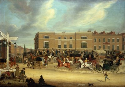 The Elephant and Castle on the Brighton Road by James Pollard