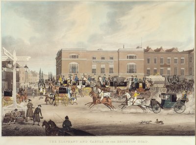 The Elephant and Castle on the Brighton Road by James Pollard