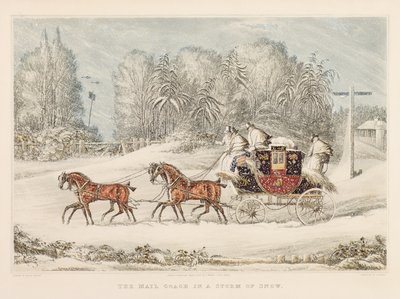 The Mail Coach in a Storm of Snow by James Pollard