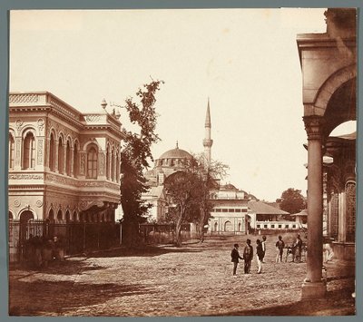 The Street of Tophanna [Istanbul. Street in Tophane - Mosque in the Background] by James Robertson