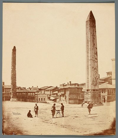 “Obelisks in the Hippodrome” [Istanbul. Hippodrome in front of the Blue Mosque with two obelisks - in the foreground, the Obelisk of Theodosius] by James Robertson