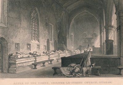 Aisle of the Tombs, Chester-Le-Street Church, Durham by James Sands