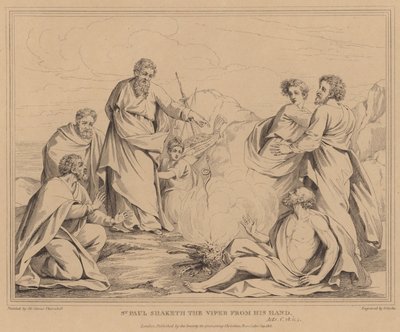 St Paul Shaketh the Viper from His Hand, Acts by James Thornhill
