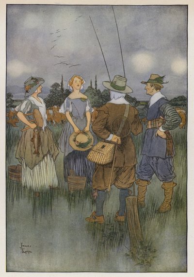 Illustration for The Compleat Angler by Izaak Walton by James Thorpe