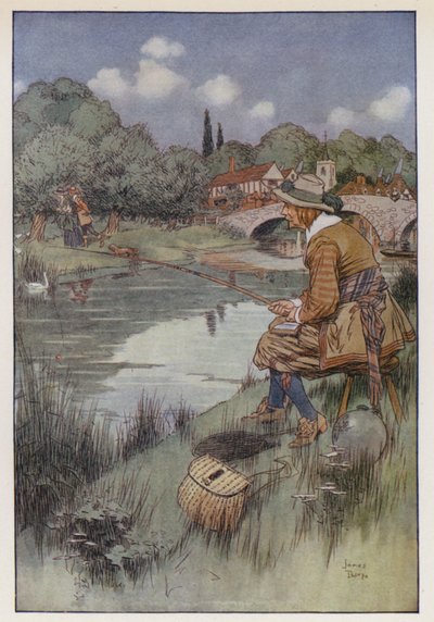 Illustration for The Compleat Angler by Izaak Walton by James Thorpe
