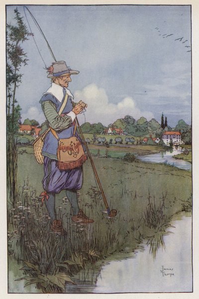 Illustration for The Compleat Angler by Izaak Walton by James Thorpe