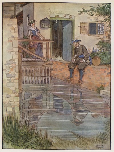 Illustration for The Compleat Angler by Izaak Walton by James Thorpe