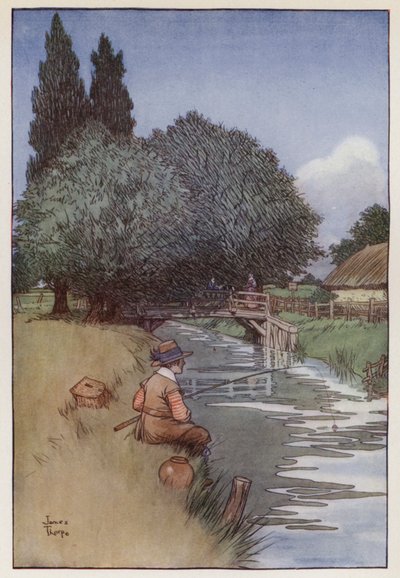 Illustration for The Compleat Angler by Izaak Walton by James Thorpe