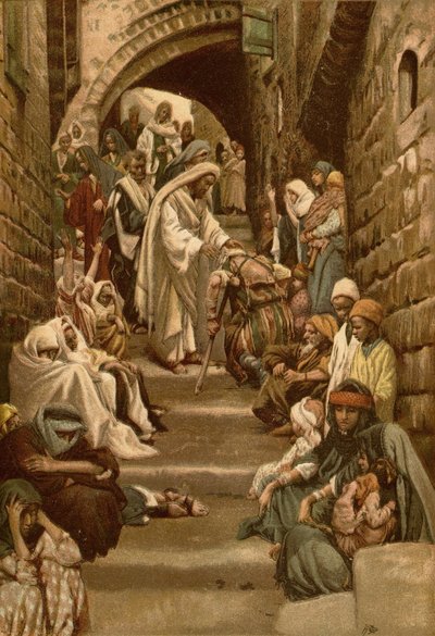 In the Villages the Sick Were Brought unto Him by James Tissot