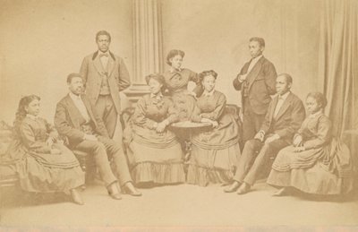 Carte-de-visite of the Jubilee Singers, 1872, printed later by James Wallace Black