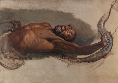 Man Struggling with a Boa Constrictor, Study for 