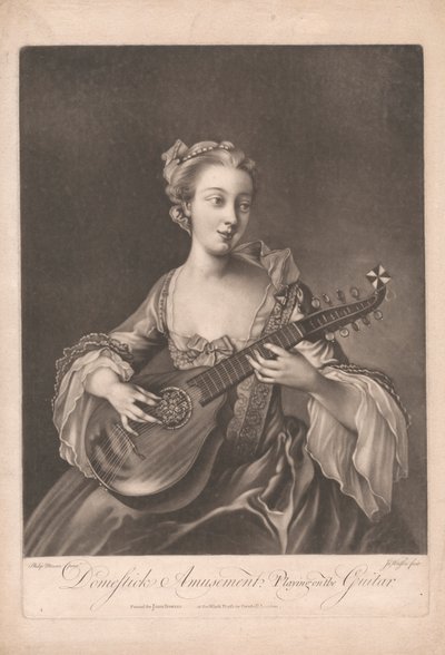 Domestick Amusement: Playing the Guitar by James Watson