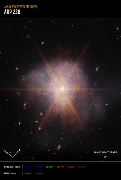 Arp 220 by James Webb Space Telescope (NASA)