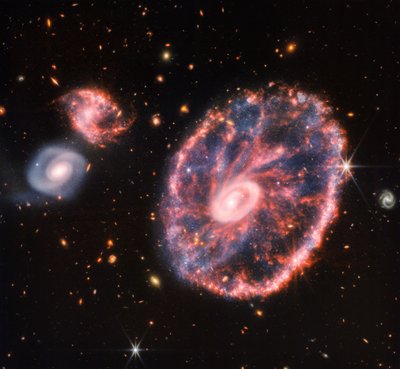 Cartwheel Galaxy (NIRCam and MIRI Composite Image) by James Webb Space Telescope (NASA)