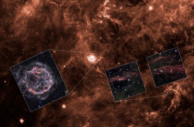 Cassiopeia A Light Echoes (Spitzer Context) by James Webb Space Telescope (NASA)