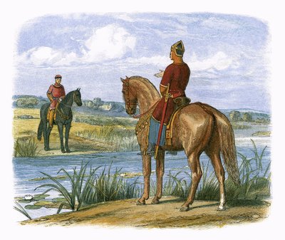 Henry and Stephen Confer Across the Thames by James William Edmund Doyle
