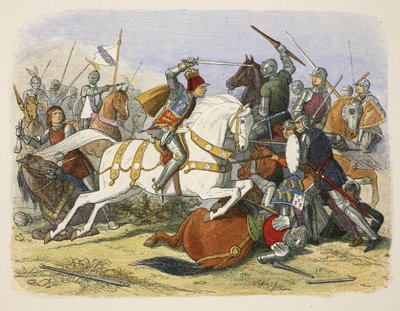 Richard III at Bosworth Field, 22 August 1485, from A Chronicle of England BC 55 to AD 1485 by James William Edmund Doyle