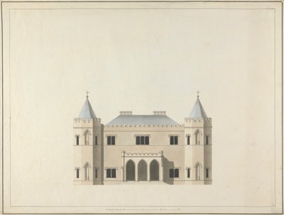 Five Designs for a House in the Gothic Style: Elevation by James Wyatt