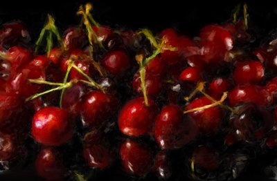Deep Red Cherries by James Zamora