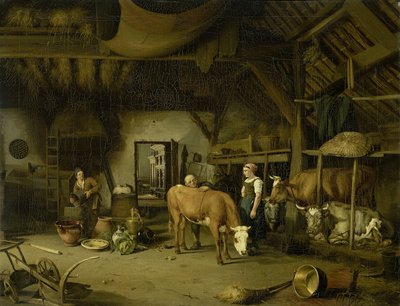 Peasant Interior, c.1830-1860 by James de Rijk