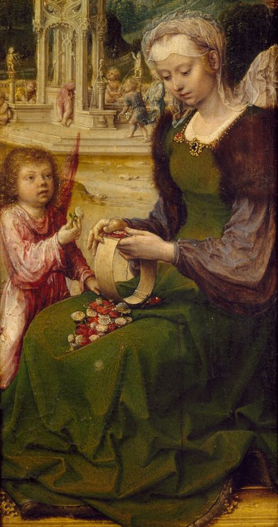 St Catherine, (detail) from right panel of Malvagna Triptych by Jan (c.1472 c.1533) Gossaert
