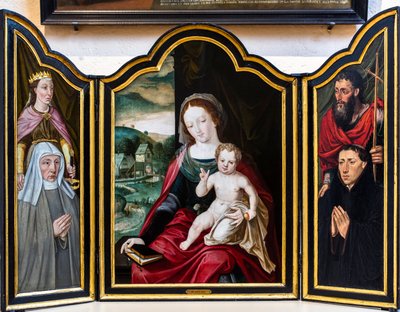 Virgin and Child with Saint Catherine, Saint John the Baptist and Donors by Jan (c.1472-c.1533) Gossaert
