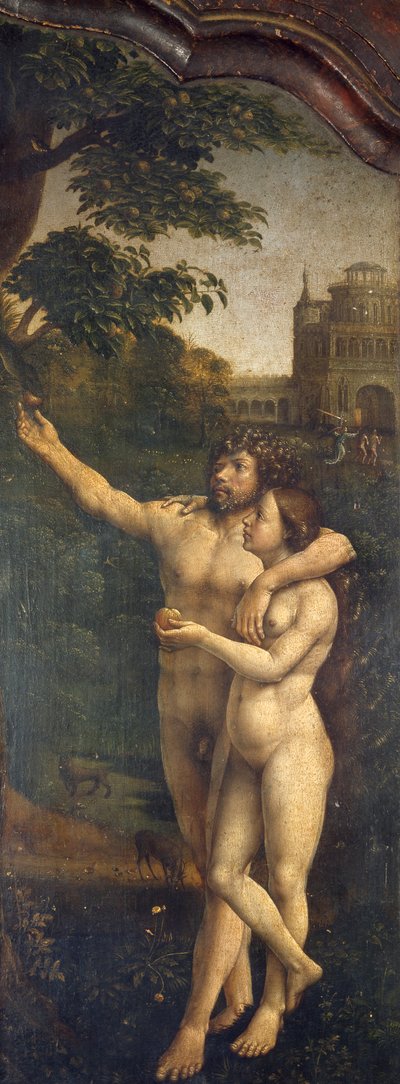 Adam and Eve, rear side panel of Malvern Triptych by Jan (c.1472 c.1533) Gossaert