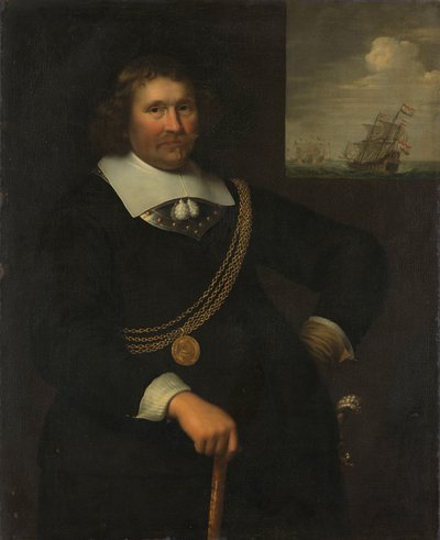 Portrait of Jan Cornelisz Meppel, Lieutenant-Admiral of Holland and West-Friesland by Jan Albertsz. Rotius