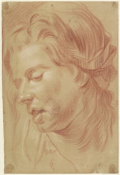 Head of a Woman with Half-Open Mouth by Jan Anton Garemyn