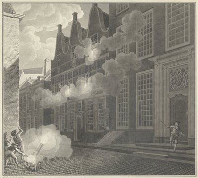 Bombardment of the House of Lucas van Steveninck, 1787 by Jan Arends (signed by artist)