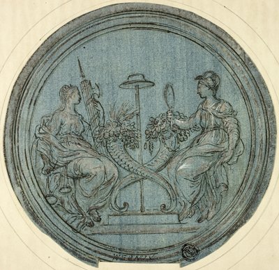 Roundel with Justice and Prudence by Jan Baptist Weenix