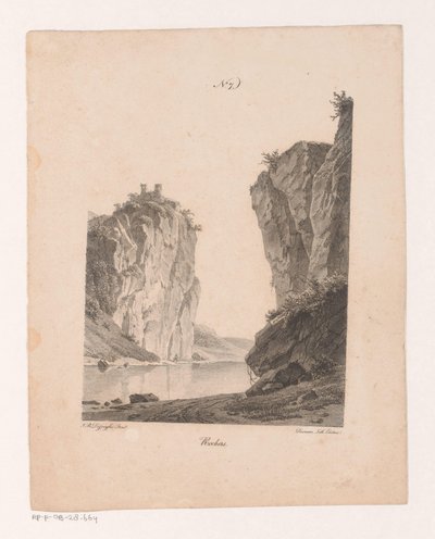 Rocks Along the Water (Principles of Landscapes Drawn from Nature and Executed on Stone) by Jan Baptiste de Jonghe