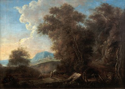 Rocky Landscape with Passengers and Footbridge by Jan Both