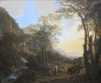 An Italianate Landscape with Travelers on a Path by Jan Both