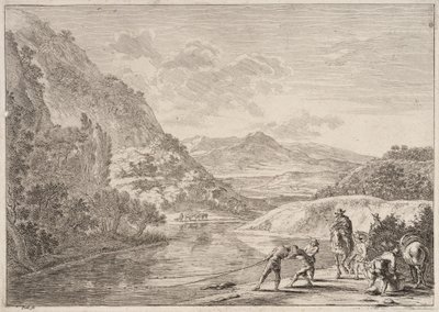Fishermen by the River Tiber, from the Series Views of Rome and its Surroundings by Jan Both