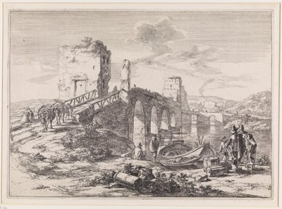 Landscape with Bridge, the Ponte Molle by Jan Both