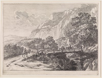 Landscape with Wooden Bridge near Sulmona near Tivoli by Jan Both